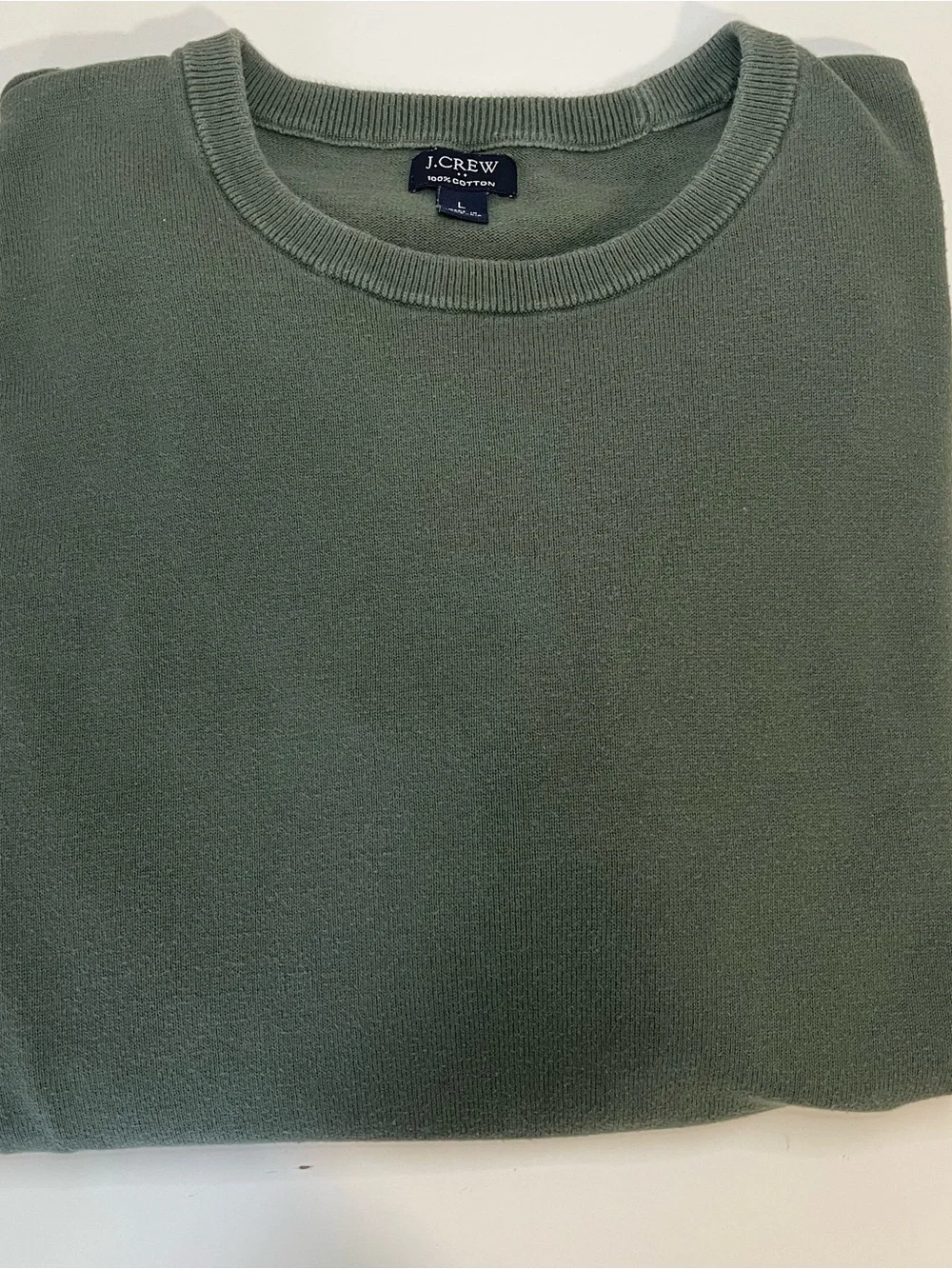 J. Crew Men's Crewneck Sweater in Olive